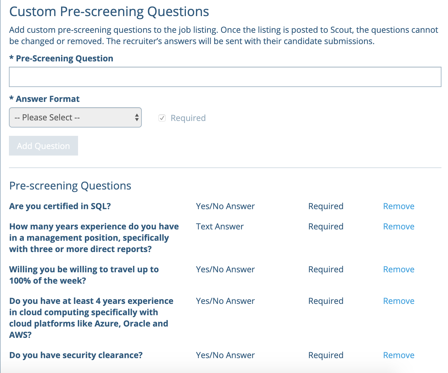 How Can I Create Pre-Screening Questions For My Jobs? – Scout